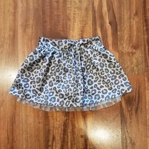Girls Sonoma gray and white animal print skirt